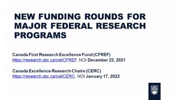 New funding rounds for major federal research programs