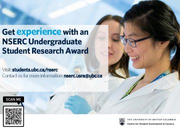 NSERC/SSHRC/CIHR Undergraduate Student Research Awards (USRA)